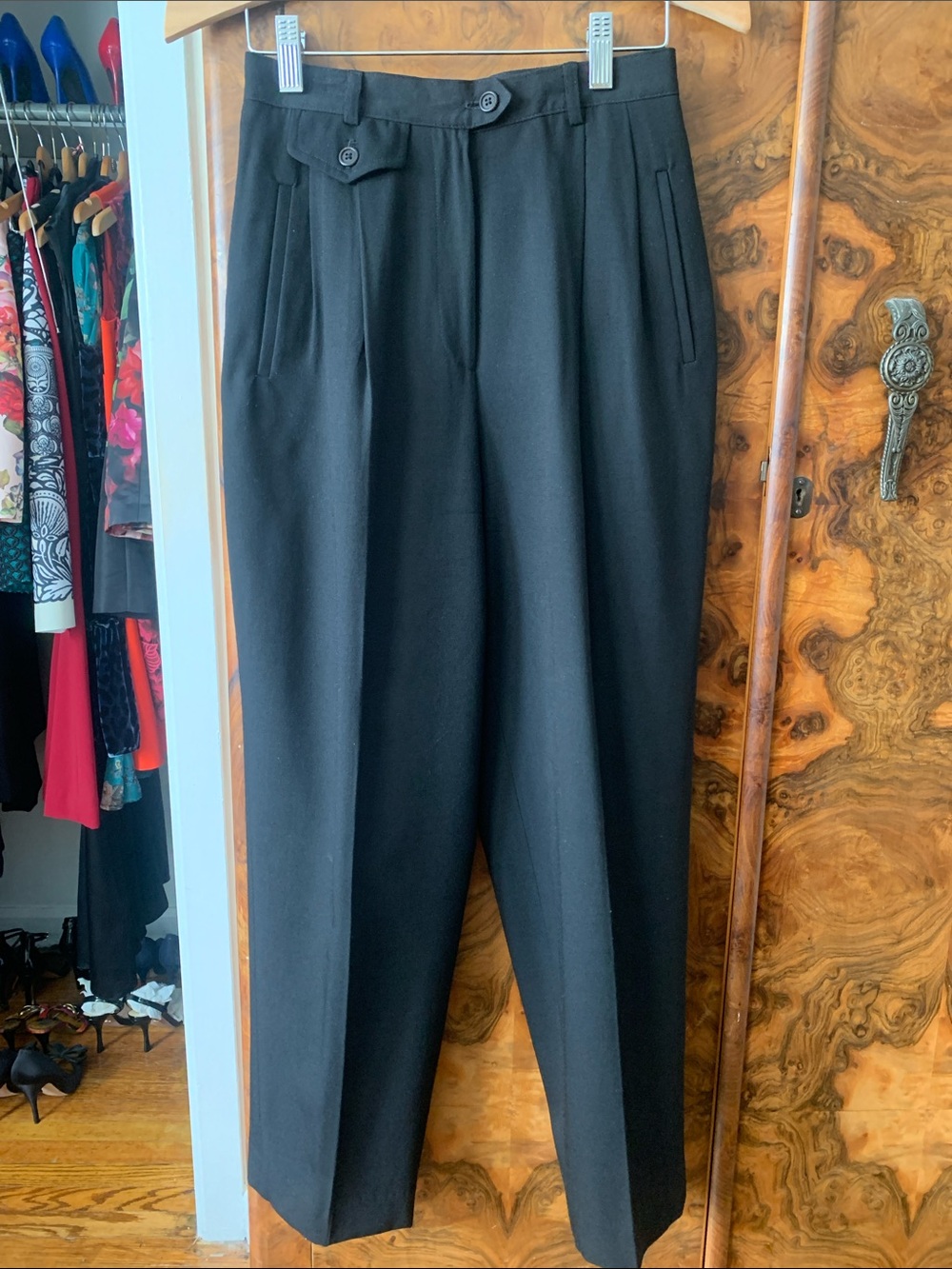 Lauren Ralph Lauren Black Women’s Pleated Dress Trousers